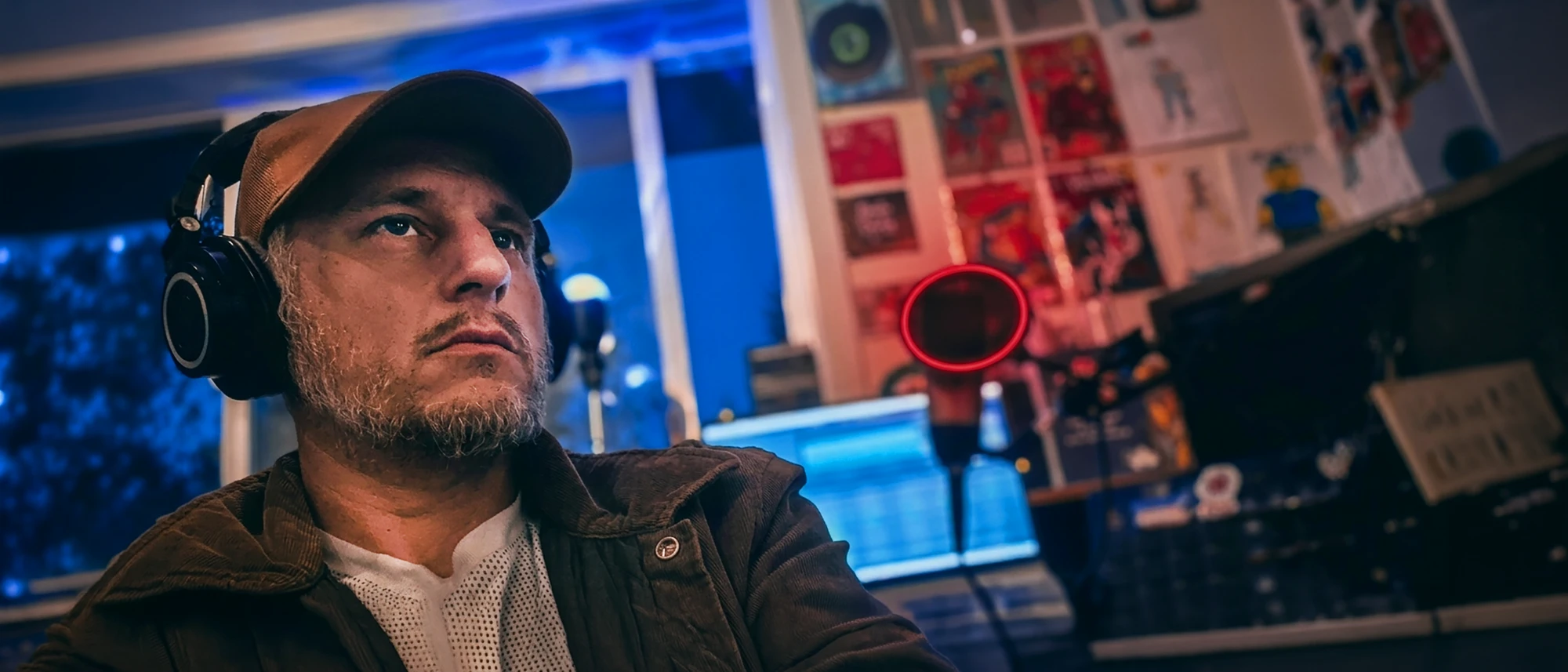 Nigel in his home recording studio